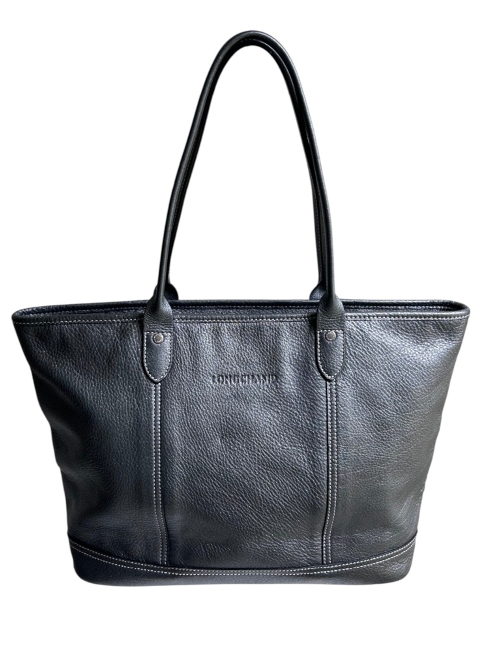 Longchamp Paris Pebbled Leather Large Zippered Tote Bag *LIKE NEW*
